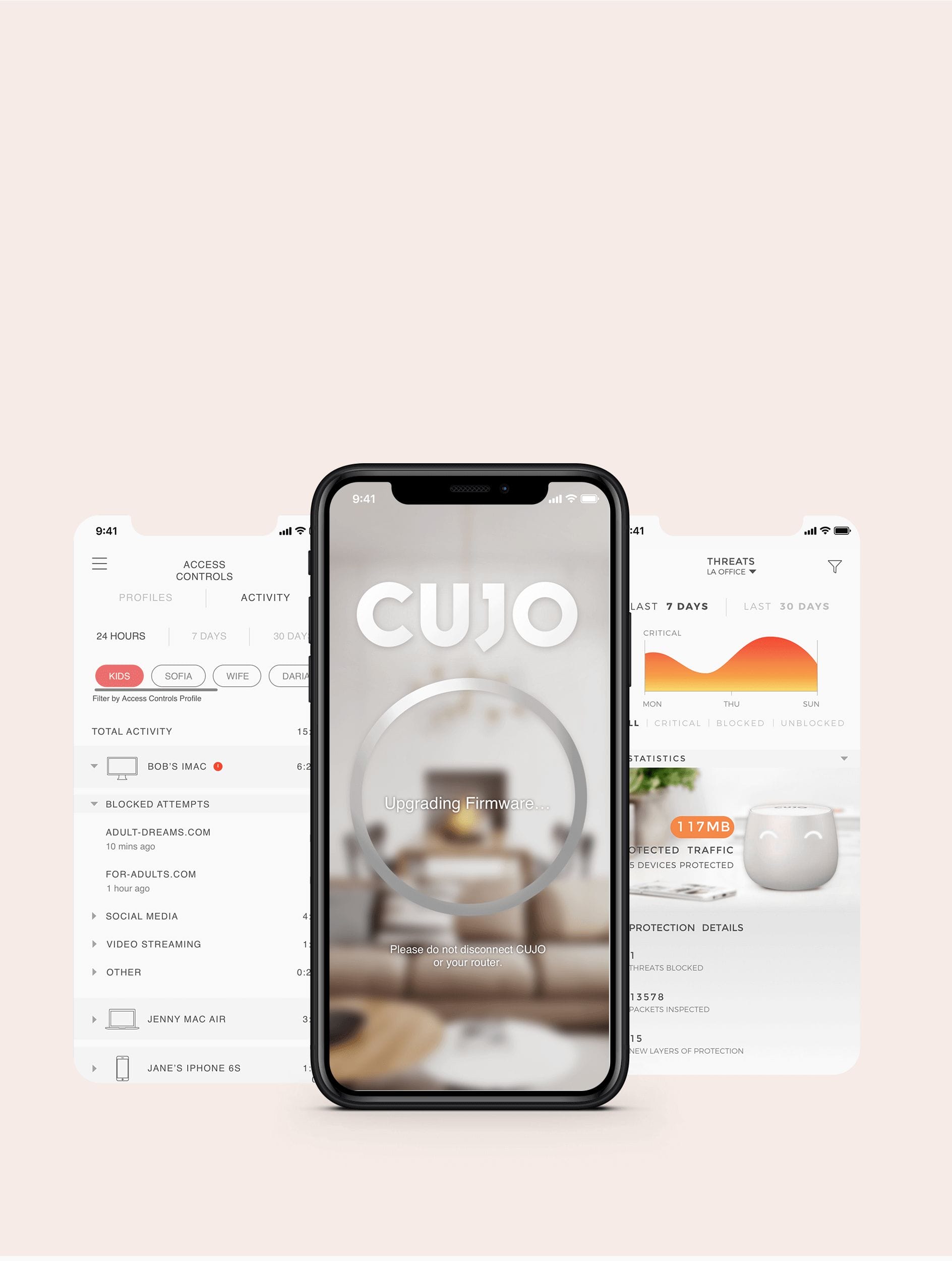 IoT app development for smart home firewall device CUJO