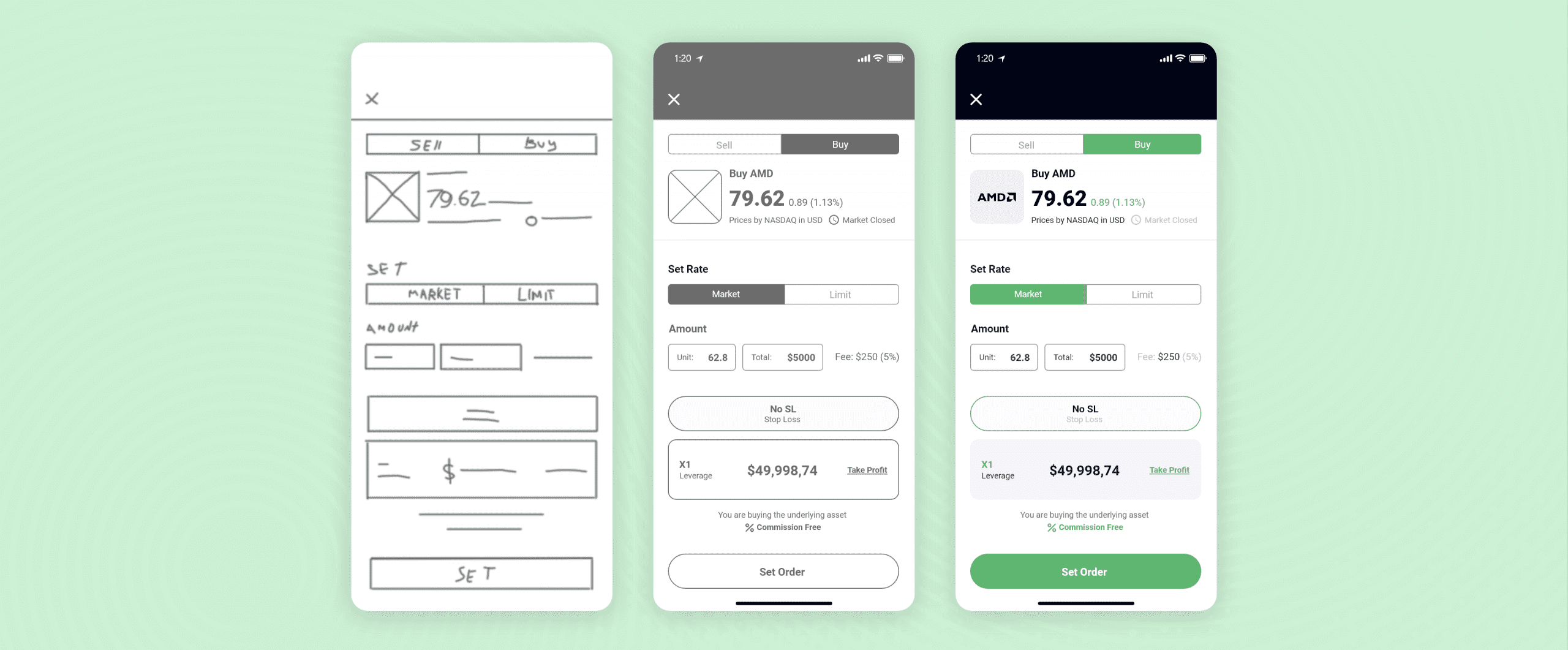 Cryptocurrency Trading Platform_sketch, wireframes, mockup